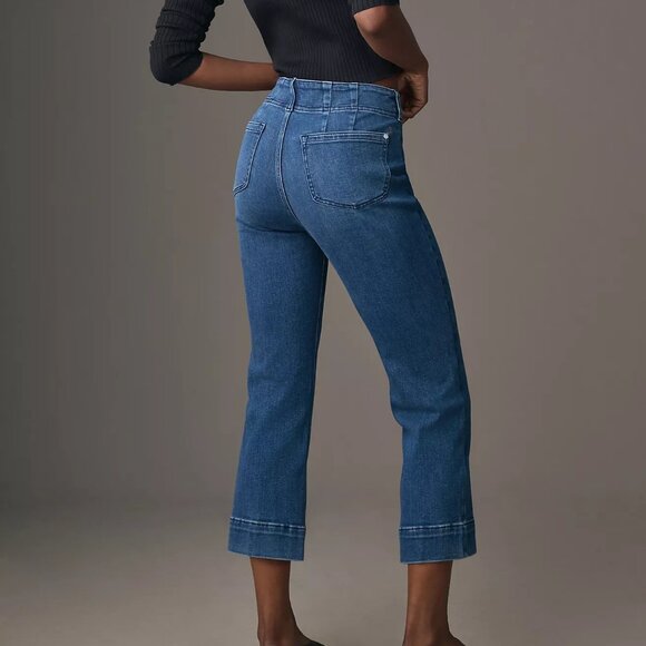 Pilcro Slim 70s High-Rise Crop Flare Jeans - Picture 2 of 12